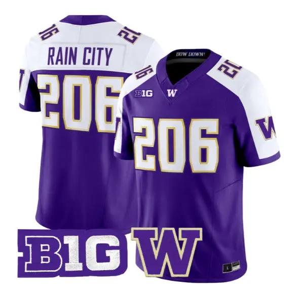 Rain City #206 Washington Huskies Jersey 2026 Limited All Stitched by My Store NCAA Football Jerseys