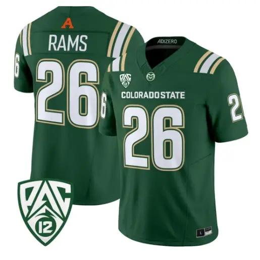 Rams Jersey #26 Colorado State Rams 2026 Vapor Limited All Stitched by My Store NCAA Football Jerseys