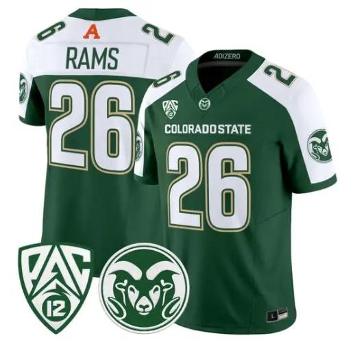 Rams Jersey #26 Colorado State Rams 2026 Vapor Limited All Stitched by My Store NCAA Football Jerseys