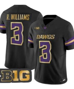 Rashid Williams #3 Washington Huskies Jersey 2026 Unleash the Dawgs All Stitched by My Store NCAA Football Jerseys