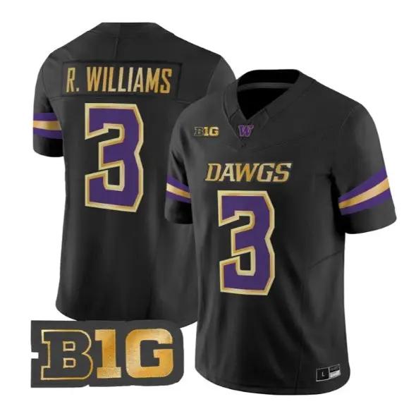 Rashid Williams #3 Washington Huskies Jersey 2026 Unleash the Dawgs All Stitched by My Store NCAA Football Jerseys
