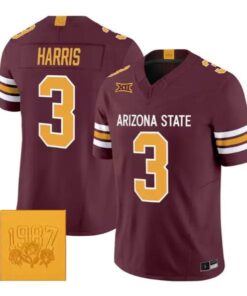 Reed Harris #3 Arizona State Sun Devils Jersey Roses & Devils Limited Stitched by My Store NCAA Football Jerseys