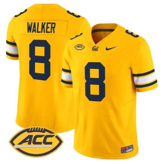 Rico Walker #8 Golden Bears Jersey 2026 Vapor Limited - All Stitched by My Store NCAA Football Jerseys