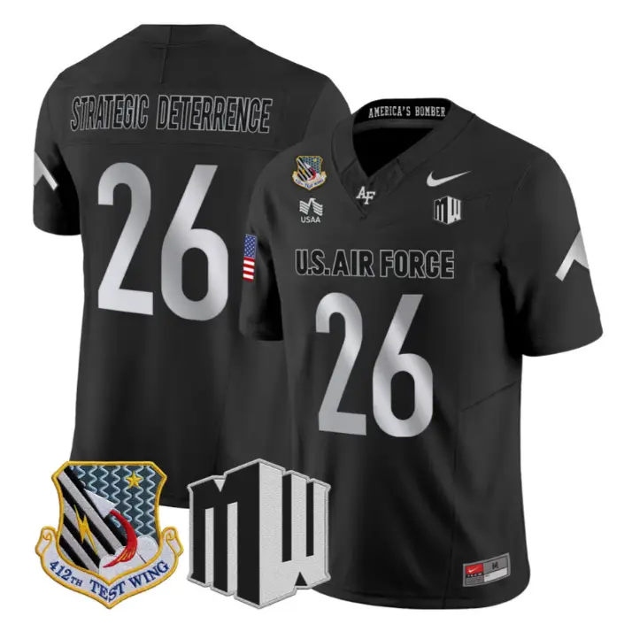 STRATEGIC DETERRENCE Jersey #26 Air Force Falcons 2026 Vapor Limited Stitched by My Store NCAA Football Jerseys