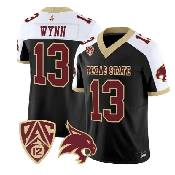 Spergon Wynn Jersey #13 Texas State Bobcats 2026 Vapor All Stitched - Top Design Fan Spergon Wynn Jersey #13 Texas State Bobcats 2026 Vapor All Stitched