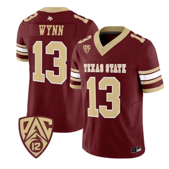 spergon-wynn-jersey-13-texas-state-bobcats-2026-vapor-all-stitched-03 - Top Design Fan Spergon Wynn Jersey #13 Texas State Bobcats 2026 Vapor All Stitched