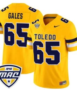 Stephen Gales Jersey #65 Toledo Rockets 2026 Vapor Limited Stitched by My Store NCAA Football Jerseys