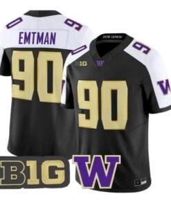 Steve Emtman #90 Washington Huskies Jersey 2026 Limited Stitched by My Store NCAA Football Jerseys