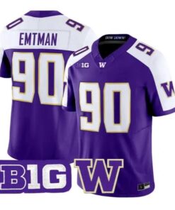 Steve Emtman #90 Washington Huskies Jersey 2026 Limited Stitched by My Store NCAA Football Jerseys