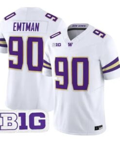Steve Emtman #90 Washington Huskies Jersey 2026 Limited Stitched by My Store NCAA Football Jerseys