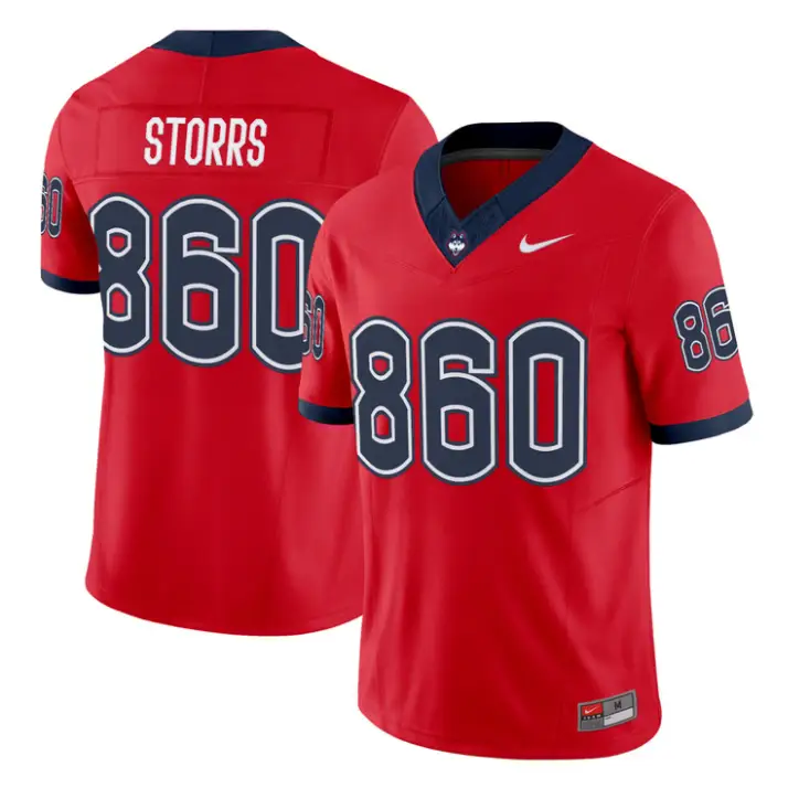Storrs Jersey #860 UConn Huskies 2026 Vapor Limited Football All Stitched by My Store NCAA Football Jerseys