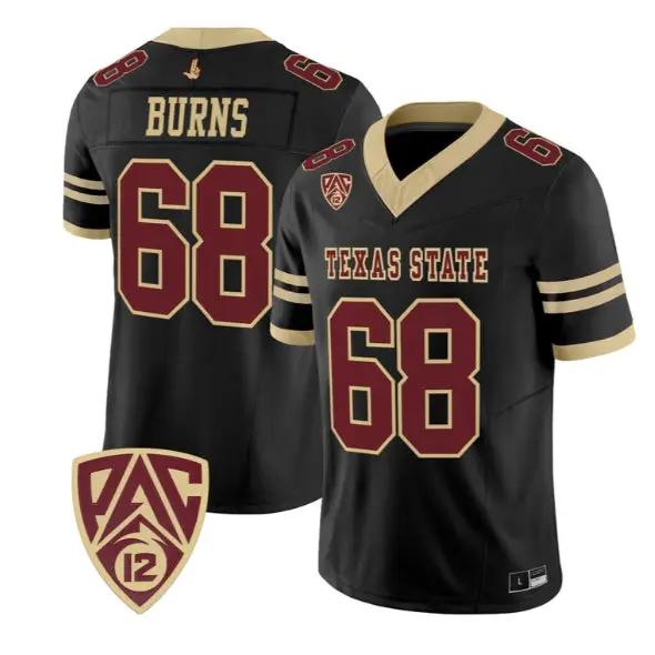 sully-burns-jersey-68-texas-state-bobcats-2026-vapor-all-stitched-01 - Top Design Fan Sully Burns Jersey #68 Texas State Bobcats 2026 Vapor All Stitched