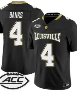 TJ Banks Jersey #4 Louisville Cardinals 2026 For The Ville Vapor All Stitched