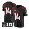 TJ Lateef #14 Nebraska Cornhuskers Jersey 2026 Alter All-black Limited Stitched