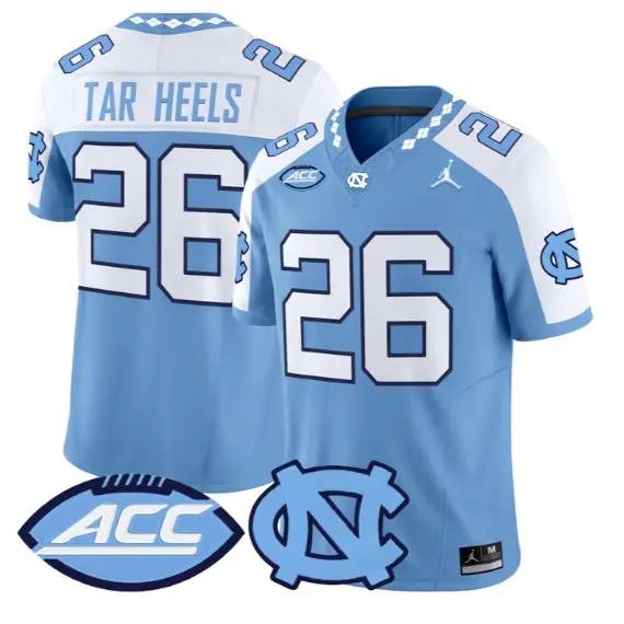 Tar Heels Jersey #26 North Carolina Tar Heels 2026 Limited Stitched by My Store NCAA Football Jerseys
