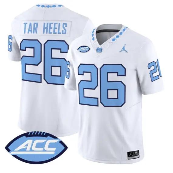 Tar Heels Jersey #26 North Carolina Tar Heels 2026 Limited Stitched by My Store NCAA Football Jerseys