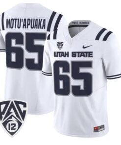 Tavo Motu'apuaka Jersey #65 Utah State Aggies 2026 Limited Stitched by My Store NCAA Football Jerseys