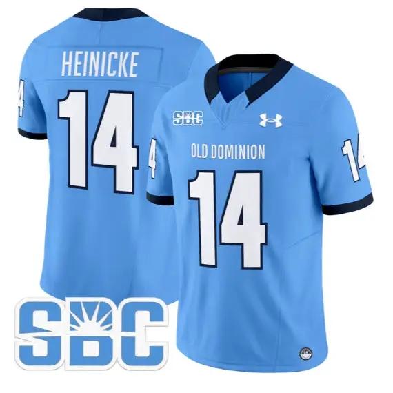 Taylor Heinicke Jersey #14 Old Dominion Monarchs 2026 Vapor Stitched by My Store NCAA Football Jerseys