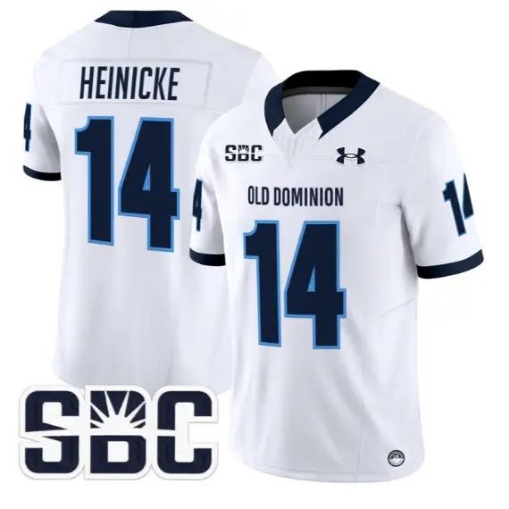 Taylor Heinicke Jersey #14 Old Dominion Monarchs 2026 Vapor Stitched by My Store NCAA Football Jerseys