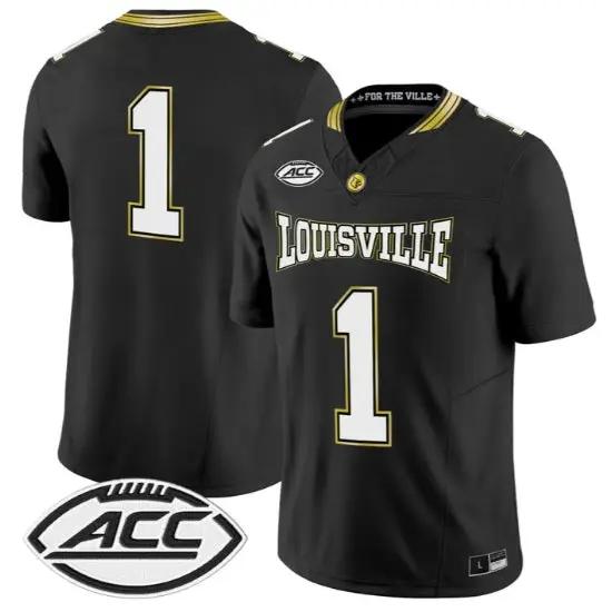 Team Jersey #1 Louisville Cardinals 2026 For The Ville Vapor All Stitched by My Store NCAA Football Jerseys