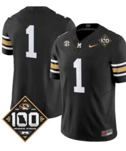 TeamJersey #1 Missouri Tigers 100th Anniversary 2026 Edition Vapor Stitched