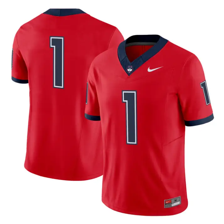Team Jersey #1 UConn Huskies 2026 Vapor Limited Football All Stitched by My Store NCAA Football Jerseys