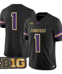 Team Jersey #1 Washington Huskies Jersey 2026 Unleash the Dawgs Vapor Stitched by My Store NCAA Football Jerseys