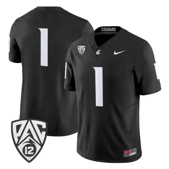 TeamJersey #1 Washington State Cougars 2026 Vapor Stitched by My Store NCAA Football Jerseys