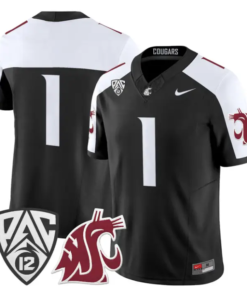 TeamJersey #1 Washington State Cougars 2026 Vapor Stitched by My Store NCAA Football Jerseys