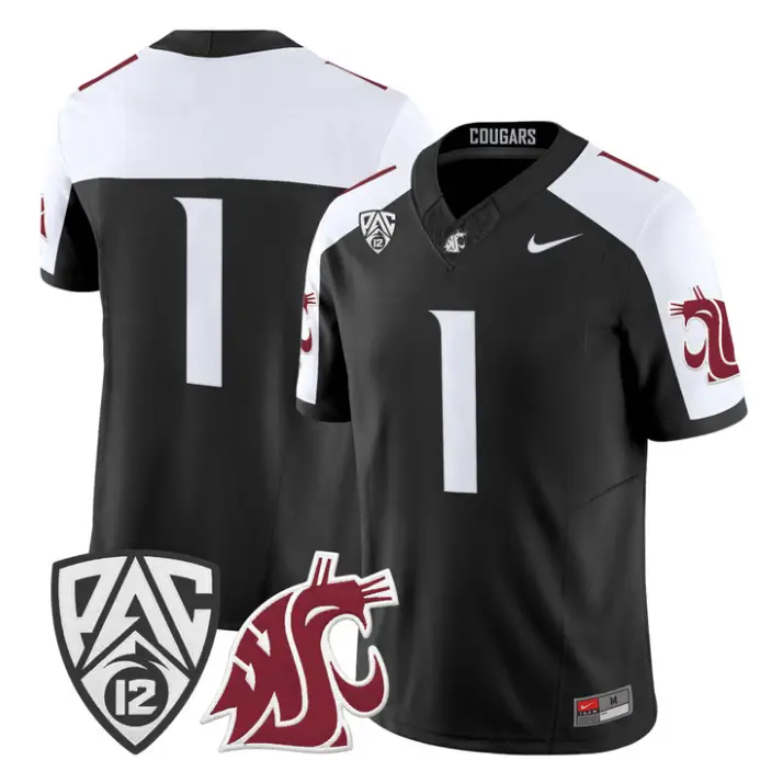 TeamJersey #1 Washington State Cougars 2026 Vapor Stitched by My Store NCAA Football Jerseys