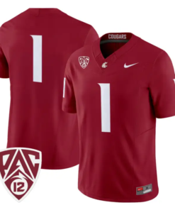 TeamJersey #1 Washington State Cougars 2026 Vapor Stitched by My Store NCAA Football Jerseys