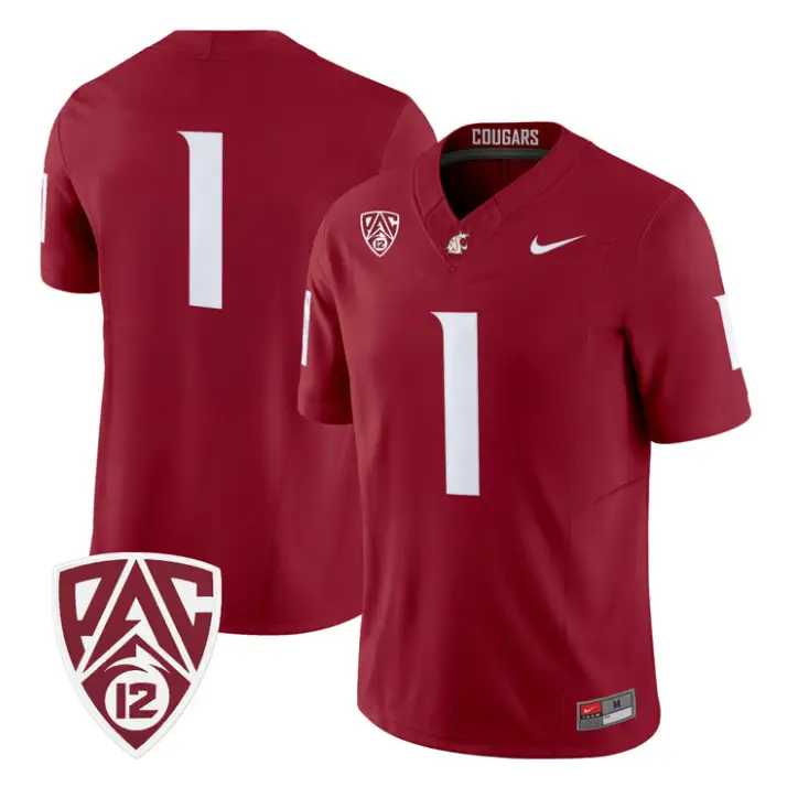 TeamJersey #1 Washington State Cougars 2026 Vapor Stitched by My Store NCAA Football Jerseys