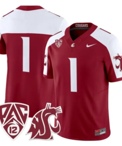 TeamJersey #1 Washington State Cougars 2026 Vapor Stitched by My Store NCAA Football Jerseys