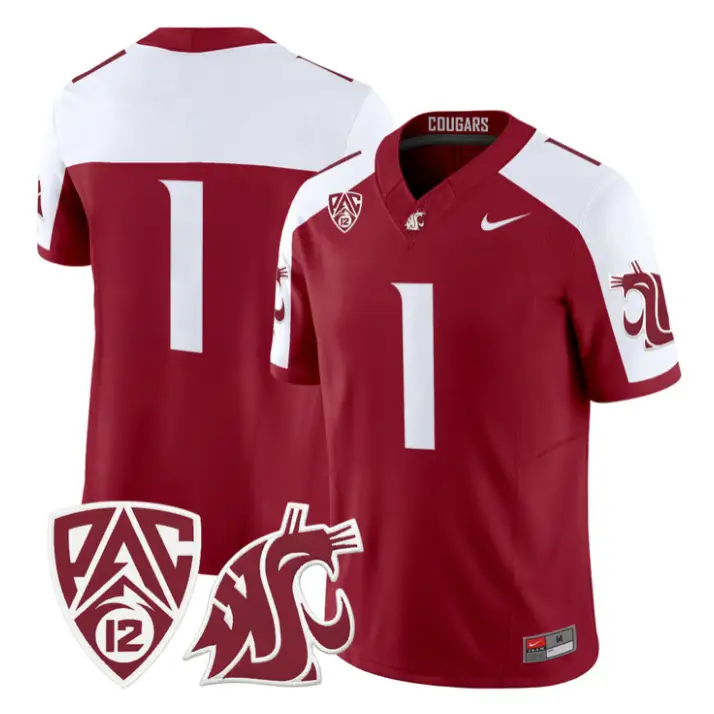 TeamJersey #1 Washington State Cougars 2026 Vapor Stitched by My Store NCAA Football Jerseys
