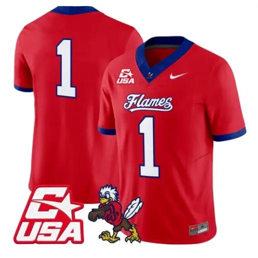 Team Jersey #1 Liberty Flames 2026 Vapor Limited All Stitched by My Store NCAA Football Jerseys