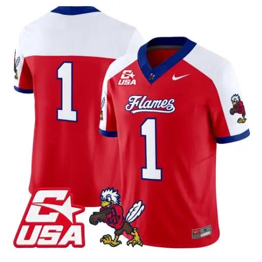 Team Jersey #1 Liberty Flames 2026 Vapor Limited All Stitched by My Store NCAA Football Jerseys