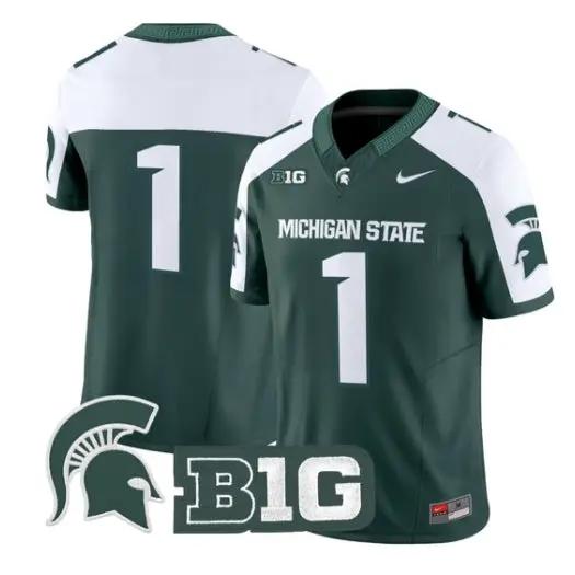 Team Jersey #1 Michigan State Spartans 2026 Vapor Limited Stitched by My Store NCAA Football Jerseys
