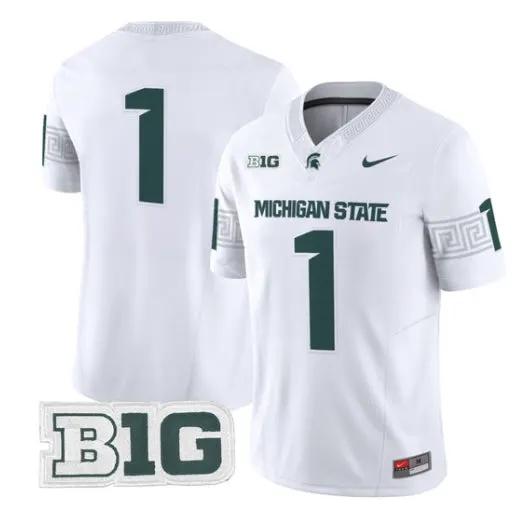 Team Jersey #1 Michigan State Spartans 2026 Vapor Limited Stitched by My Store NCAA Football Jerseys