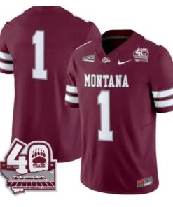 Team Jersey #1 Montana Grizzlies 2026-40th Anniv Patch Stitched