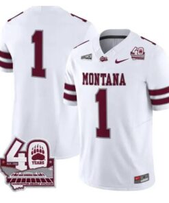 Team Jersey #1 Montana Grizzlies 2026-40th Anniv Patch Stitched