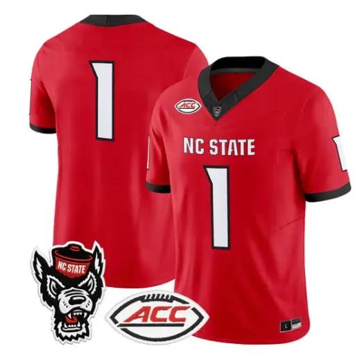 Team Jersey #1 NC State Wolfpack 2026 Vapor Limited All Stitched by My Store NCAA Football Jerseys