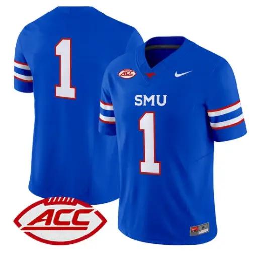 Team Jersey #1 SMU Mustangs 2026 Vapor Limited All Stitched by My Store NCAA Football Jerseys