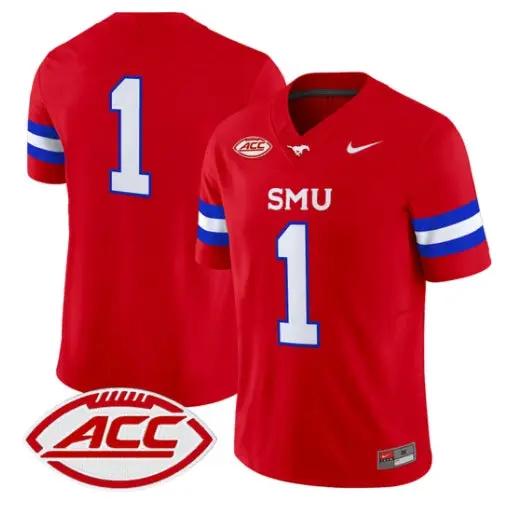 Team Jersey #1 SMU Mustangs 2026 Vapor Limited All Stitched by My Store NCAA Football Jerseys