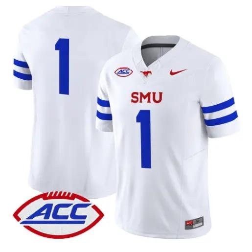 Team Jersey #1 SMU Mustangs 2026 Vapor Limited All Stitched by My Store NCAA Football Jerseys