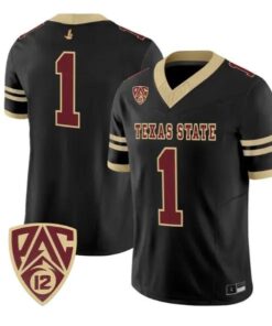 Team Jersey #1 Texas State Bobcats 2026 Vapor Limited All Stitched