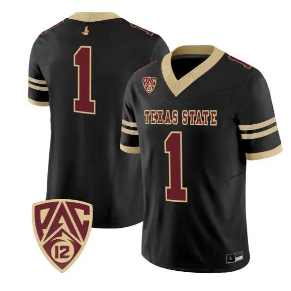 Team Jersey #1 Texas State Bobcats 2026 Vapor Limited All Stitched