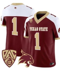 Team Jersey #1 Texas State Bobcats 2026 Vapor Limited All Stitched