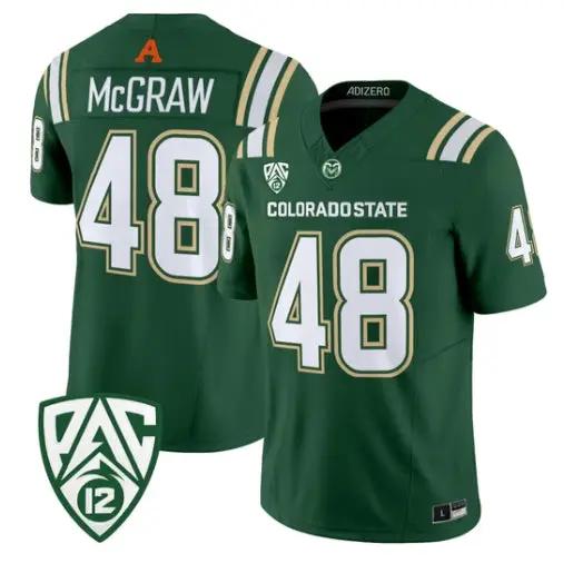 Thurman McGraw Jersey #48 Colorado State Rams 2026 Vapor All Stitched by My Store NCAA Football Jerseys