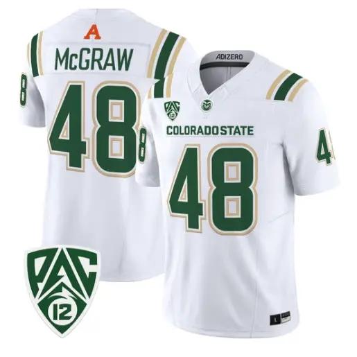 Thurman McGraw Jersey #48 Colorado State Rams 2026 Vapor All Stitched by My Store NCAA Football Jerseys