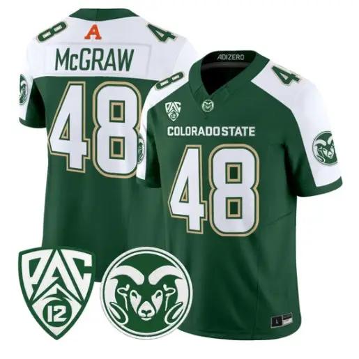 Thurman McGraw Jersey #48 Colorado State Rams 2026 Vapor All Stitched by My Store NCAA Football Jerseys